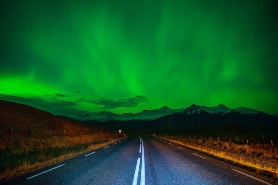 Iceland Ring Road with Northern Lights